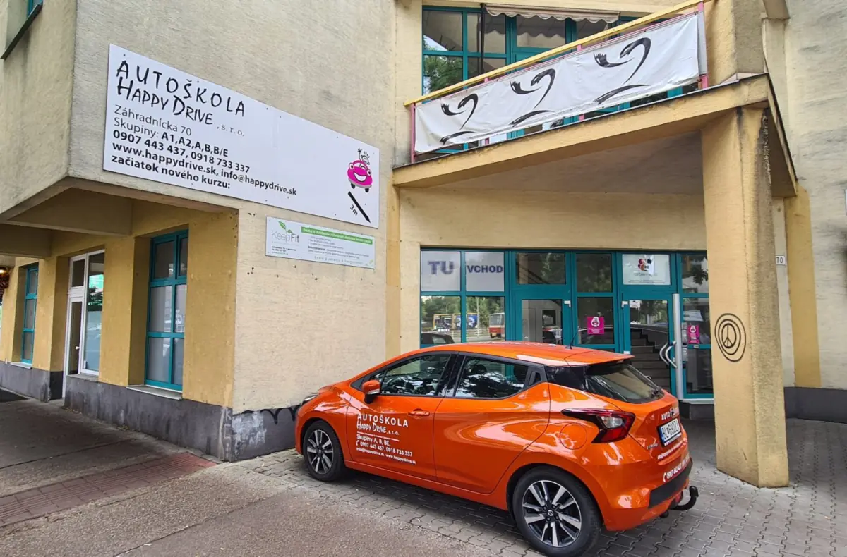 Pobočka autoškoly Happy Drive na Záhradníckej ulici, Bratislava-Ružinov